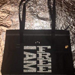 Juneteenth -FREE SQ Tote Black and Silver